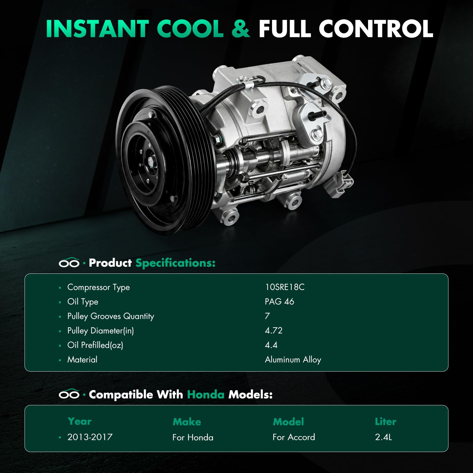 Amazon.com: SCITOO AC Compressor for Honda for Accord 2.4L 2013